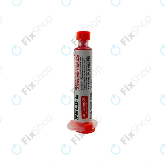 Maska lutownicza utwardzana UV, 10ml, Czerwony, Red, Relife RL UVH900R
