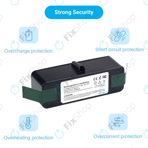 Bateria do iRobot Roomba 600, 800, 900-seria, 4502233, 4374392, 2130LI, Li-Ion, 14,4V 5800mAh