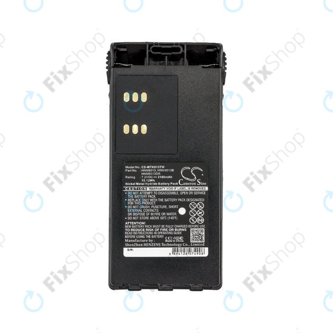 Bateria do Motorola GP, HT, MTX, Pro-series, 2100mAh, Ni-MH, 7.2V, HNN9013, HQ