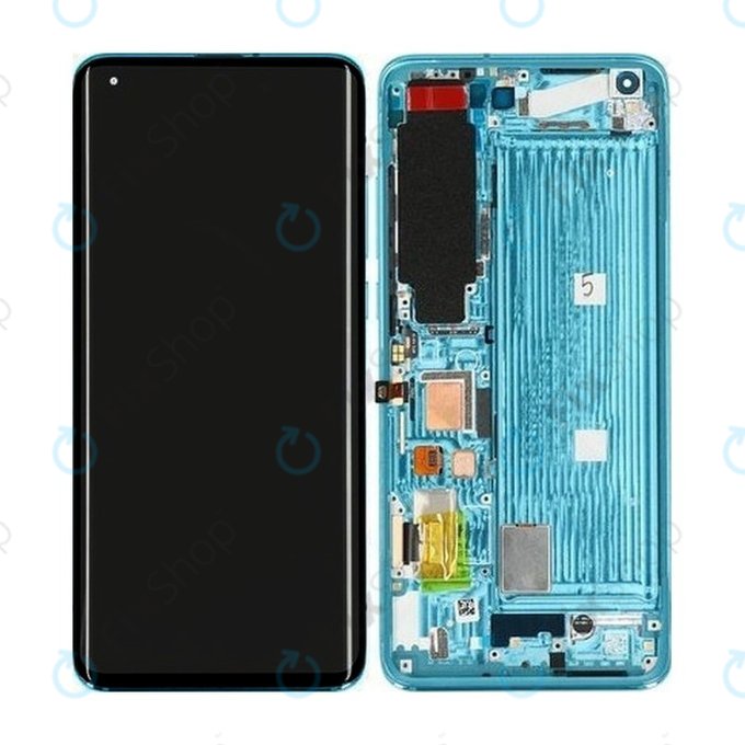 Wyświetlacz do Xiaomi Mi 10 M2001J2G, Ekran dotykowy z ramką, 56000600J200, Coral Green, Genuine Service Pack