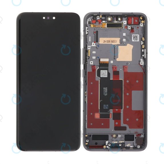 Wyświetlacz OLED do Honor Magic6 Pro, Ekran dotykowy z ramką, Czarny, Black