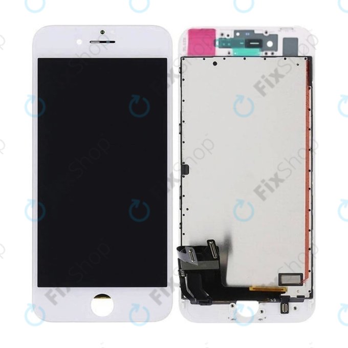 Wyświetlacz In-Cell dla iPhone 8, SE (2020), SE (2022), White, Ekran dotykowy z ramką, FixPremium