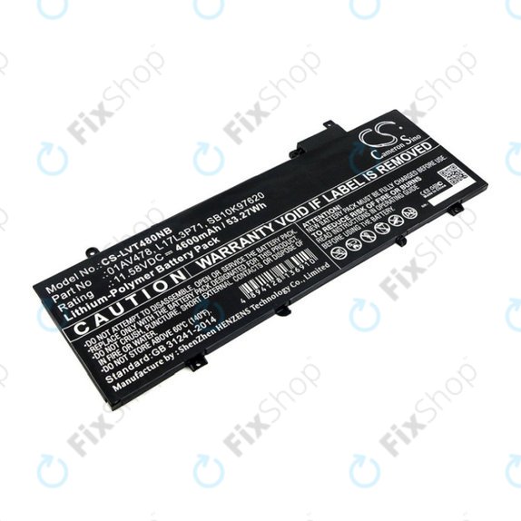 Bateria do Lenovo ThinkPad T480S, 4600mAh, Li-Pol, 11.58V, 01AV478, HQ