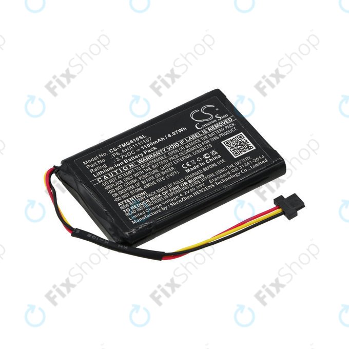 Bateria do TomTom Go 610, 1100mAh, Li-Ion, 3.7V, LAHA1111107, HQ