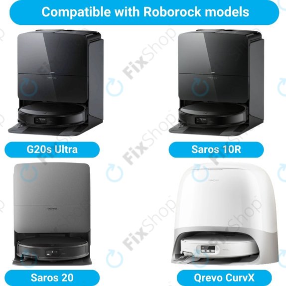 Zestaw części zamiennych do Roborock G20s Ultra, Saros 10R, 20 (1x Główna szczotka, 2x Filtr, 2x Szczotka boczna, 4x Ściereczka mopująca, 2x Worek na kurz)
