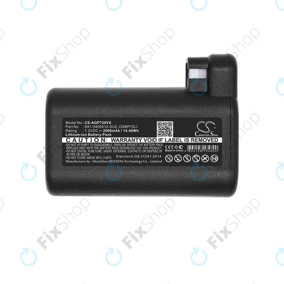 Bateria do AEG RX-seria, Electrolux E, P-seria, S91-0400410-SU2, OSBP72LI, OSBP72LI25, Li-Ion, 7,2V 2000mAh, HQ