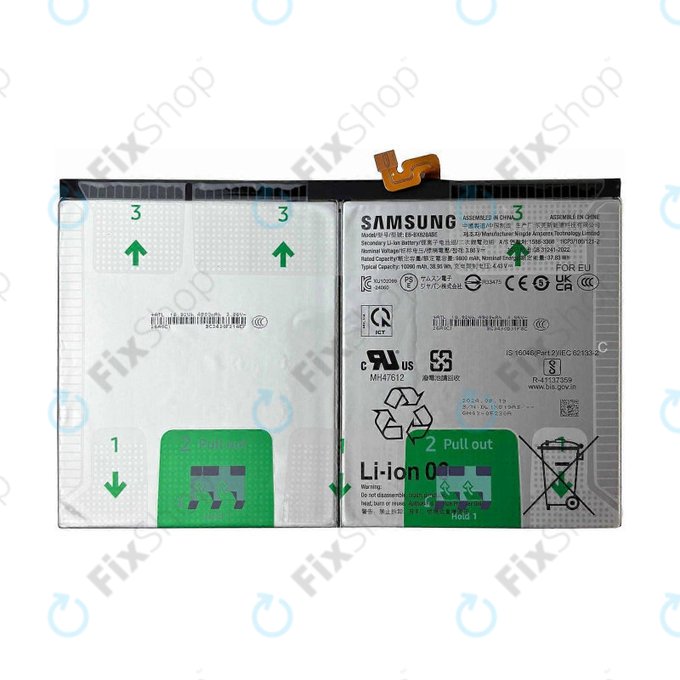 Bateria do Samsung Tab S10+ X820, X826B, EB-BX828ABE, 10900mAh, GH82-35927A, Genuine Service Pack