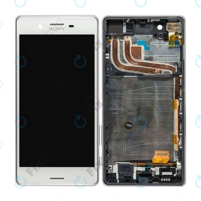 Wyświetlacz do Sony Xperia X Performance F8131, F8132, Ekran dotykowy z ramką, 1302-3675, Biały, White, Genuine Service Pack