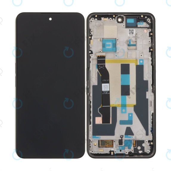 Wyświetlacz OLED do Nothing Phone 3a Pro, Ekran dotykowy z ramką, Czarny, Black