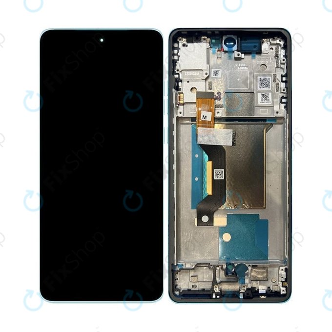 Wyświetlacz OLED do Motorola Edge 60 Fusion, Ekran dotykowy z ramką, Amazonite