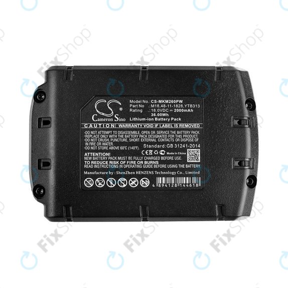 Bateria do Milwaukee, Atlas Copco, Berner, 2000mAh, Li-Ion, 18V, M18, HQ
