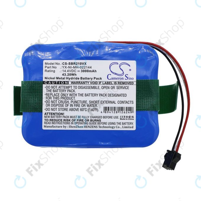 Bateria do Sencor SVC9031BK, Bobsweep, Carneo, Samba, Vileda, Wisdom, 3000mAh, Ni-MH, 14.4V, YX-NI-022144-COR, HQ