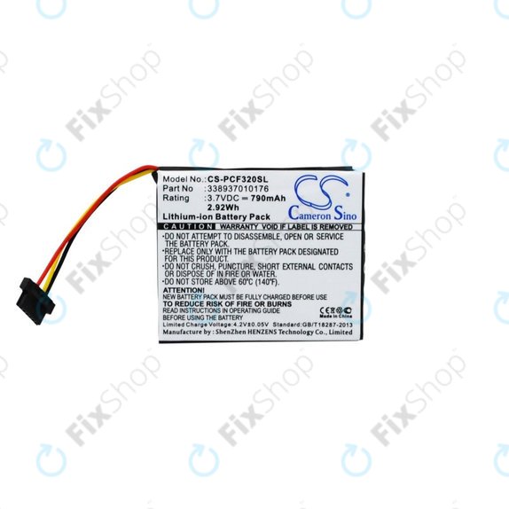 Bateria do Pioneer AVIC-F320BT, 790mAh, Li-Ion, 3.7V, 338937010176, HQ