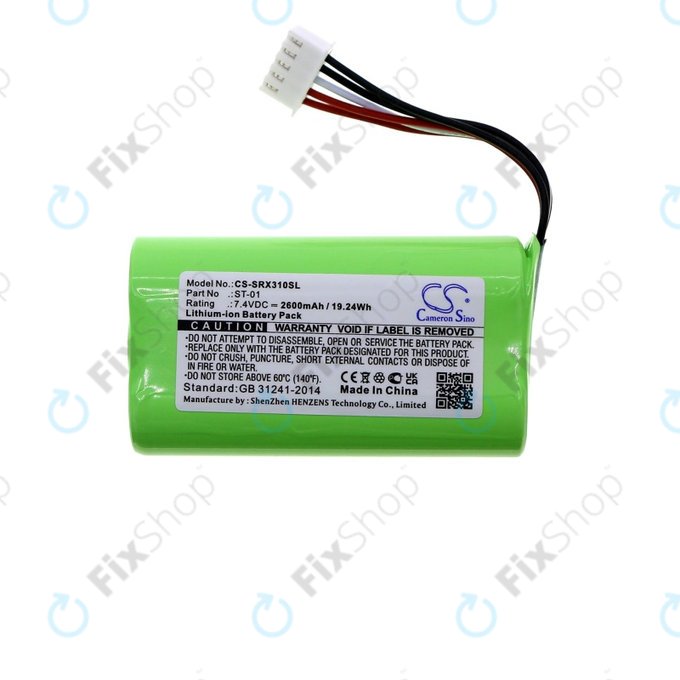 Bateria do Sony SRS X3, XB2, XB20, 2600mAh, Li-Ion, 7.4V, ST-01, HQ