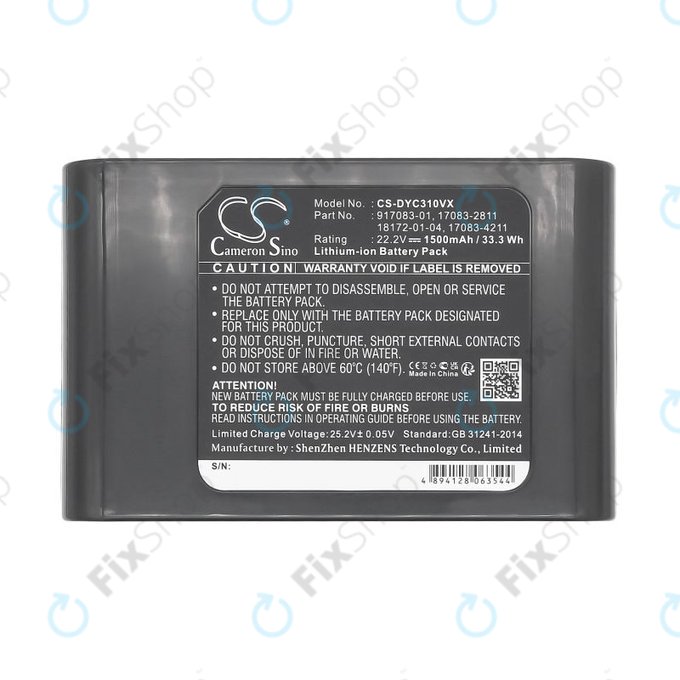 Bateria do Dyson DC31, DC34, DC35, DC44, 1500mAh, Li-Ion, 22.2V, 17083-2811, HQ