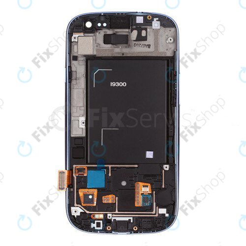 Wyświetlacz OLED do Samsung S3 i9300, Ekran dotykowy z ramką, Pebble Blue