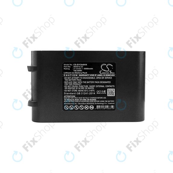 Bateria do Dyson DC-seria, V6, 965874-02, Li-Ion, 21,6V 5000mAh, HQ