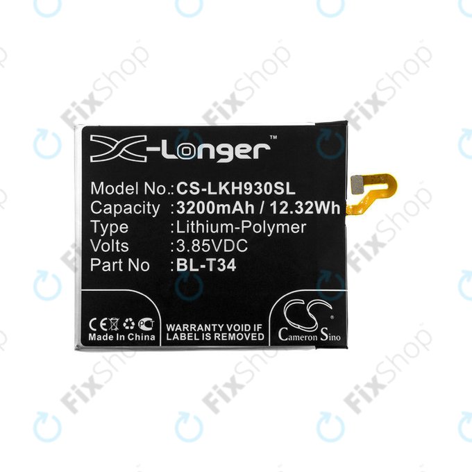 Bateria do LG H930, V30, V35, 3200mAh, Li-Pol, 3.85V, BL-T34, HQ
