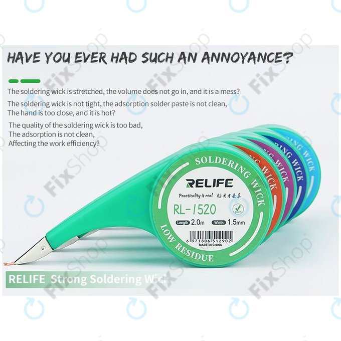 Plecionka do rozlutowywania, 1,5mm, Relife RL-1520