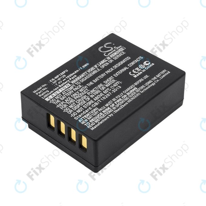 Bateria do Fujifilm FinePix, 1020mAh, Li-Ion, 7.4V, NP-W126, NP-W126S, HQ