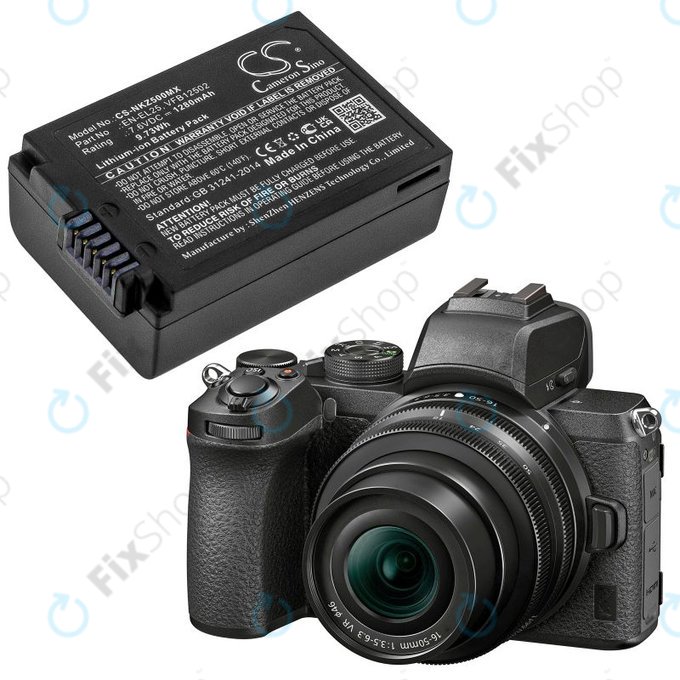 Bateria do Nikon Z50, Z50 ZFC, Z30, Z FC, 1280mAh, Li-Ion, 7.6V, EN-EL25, HQ