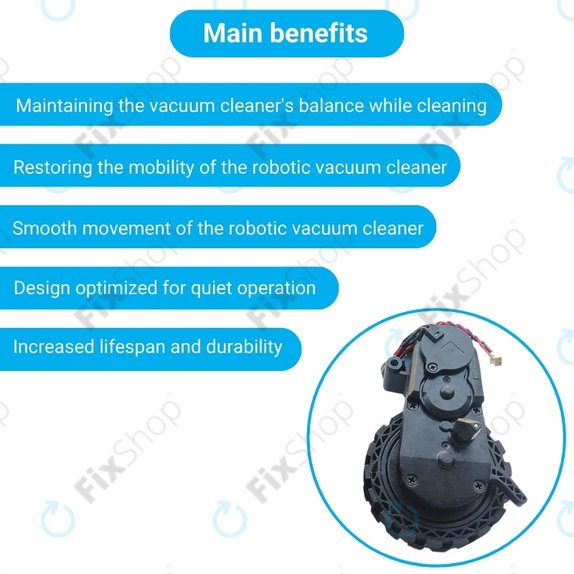 Koło z silnikiem do Ecovacs Deebot N-series, T-series, Ozmo-series, Lewy