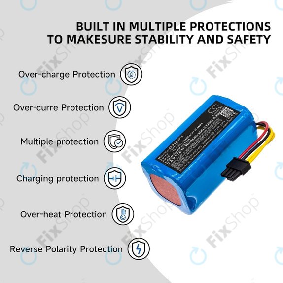 Bateria do Proscenic Cocoa Smart 780T, 790T, Summer P1s, P2s, VR1717, Li-Ion, 14,8V 2600mAh, HQ