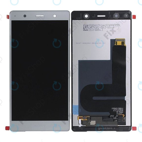 Wyświetlacz z ekranem dotykowym do Sony Xperia XZ2 Premium, 1310-6654, Chrome Silver, Genuine Service Pack