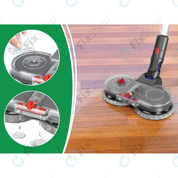 Elektryczna glowica mopujaca ze zbiornikiem na wode do Dyson V-series, Outsize