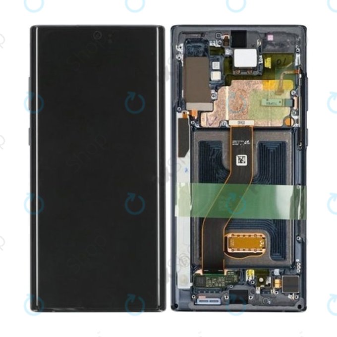 Wyświetlacz OLED do Samsung Note 10 Plus N975F, Ekran dotykowy z ramką, Czarny, Black