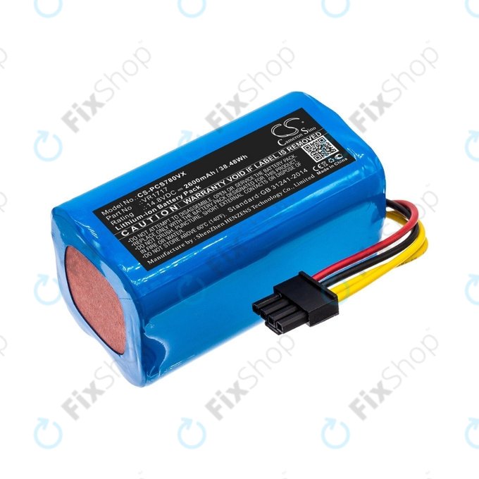Bateria do Proscenic Cocoa Smart 780T, 790T, Summer P1s, P2s, VR1717, Li-Ion, 14,8V 2600mAh, HQ
