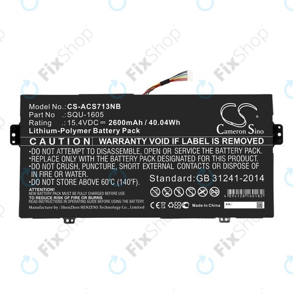 Bateria do Acer SF713-51, 2600mAh, Li-Pol, 15.4V, SQU-1605, HQ