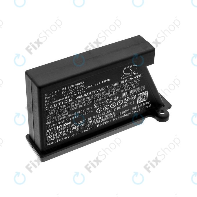 Bateria do LG Hombot, LG VR, EAC62218202, Li-ion, 14.4V, 2600mAh, HQ