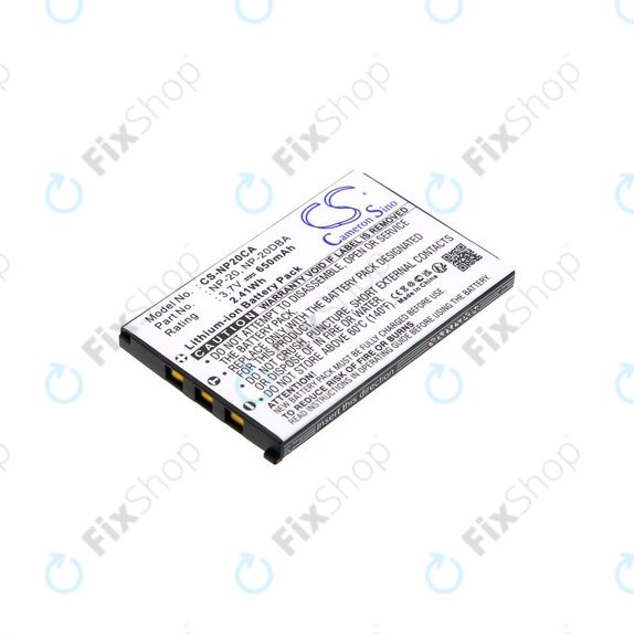 Bateria do Casio Exilim Card Ex-S880, 650mAh, Li-Ion, 3.7V, NP-20, HQ