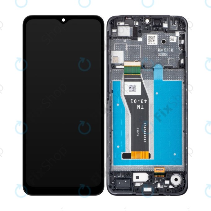 Wyświetlacz do Motorola Moto E13, Ekran dotykowy z ramką, Cosmic Black, TFT