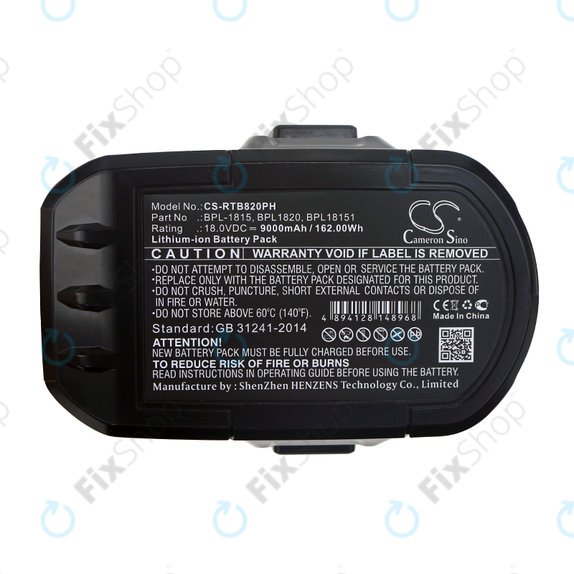 Bateria do Ryobi BID1821, CCC, CTR-180l, P200, P600, P730, 9000mAh, Li-Ion, 18V, BPL-1815, HQ