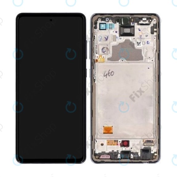 Wyświetlacz do Samsung A72 A725F, A726B, Ekran dotykowy z ramką, GH82-25460A, GH82-25463A, GH82-25624A, GH82-25849A, Awesome Black, Genuine Service Pack