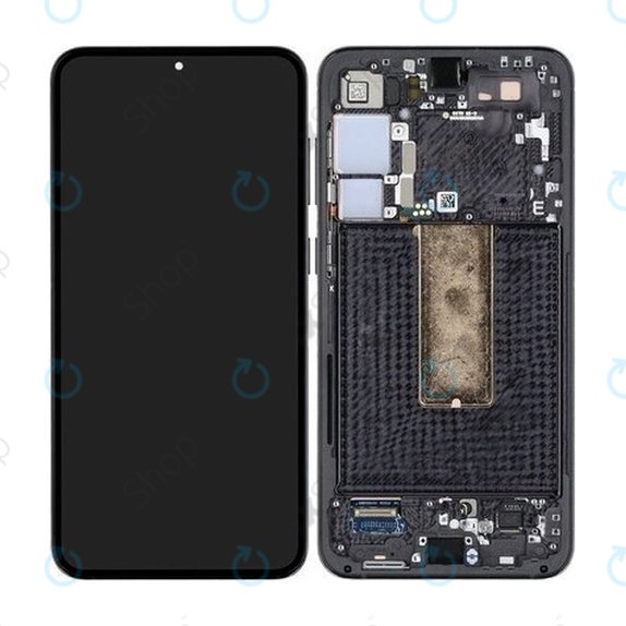 Wyświetlacz do Samsung S23 Plus S916B, Ekran dotykowy z ramką, Phantom Black, GH82-30478A, GH82-30476A, GH82-30477A, Genuine Service Pack