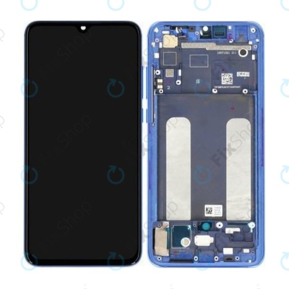 Wyświetlacz do Xiaomi Mi 9 Lite, Ekran dotykowy z ramką, 561010033033, 5600040F3B00, Aurora Blue, Genuine Service Pack