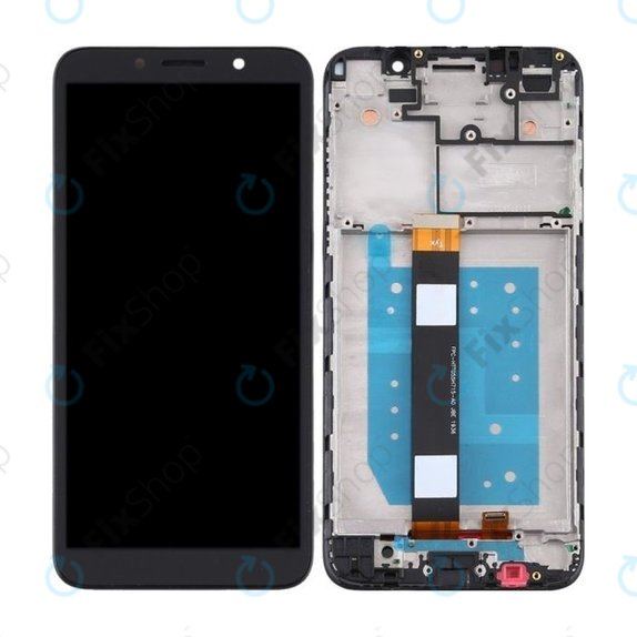 Wyświetlacz do Motorola Moto E6 Play, Ekran dotykowy z ramką, Czarny, Black, TFT