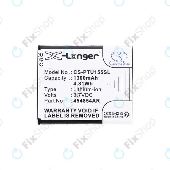 Bateria do Panasonic Kx-Tu150, Kx-Tu150exr, 1300mAh, Li-Ion, 3.7V, 454854AR, HQ