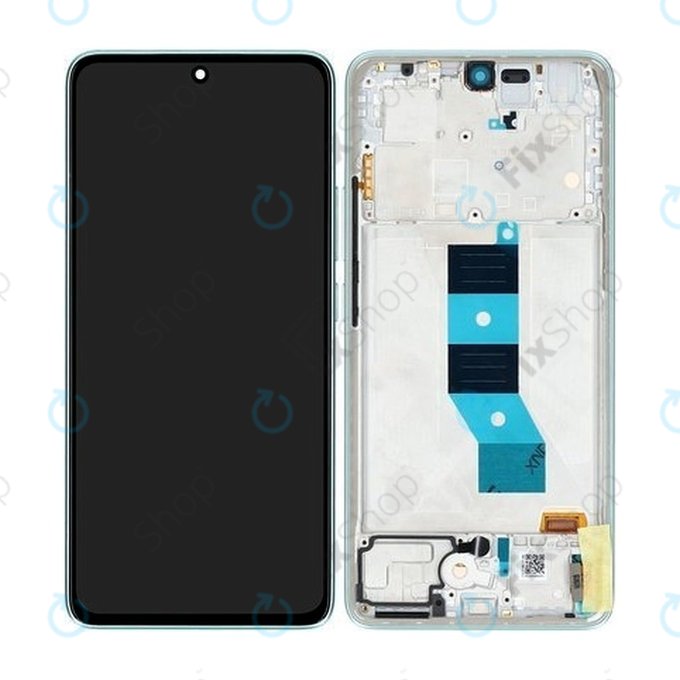 Wyświetlacz do Xiaomi Redmi Note 14 5G 24094RAD4G, Ekran dotykowy z ramką, Coral Green, 56001800O1700, Genuine Service Pack
