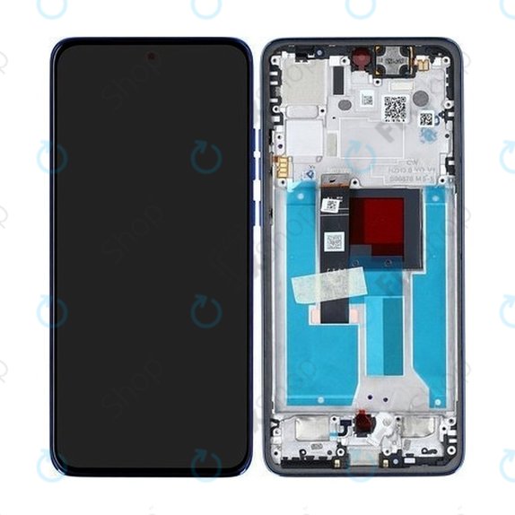Wyświetlacz do Motorola Edge 50 Neo, Ekran dotykowy z ramką, Nautical Blue, 5D68C28686, Genuine Service Pack