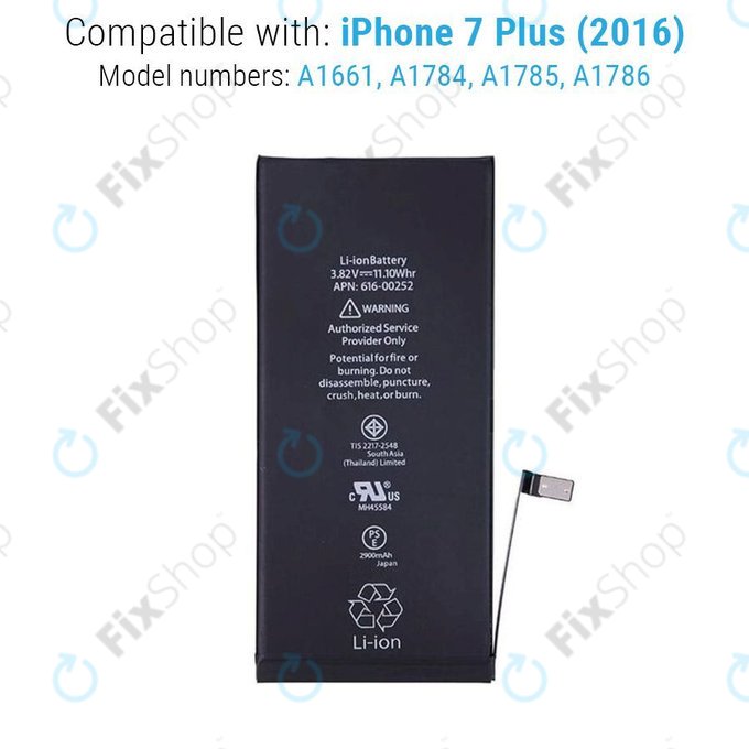 Bateria dla iPhone 7 Plus, 2900mAh, FixPremium