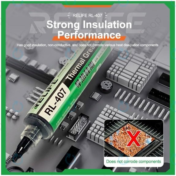 Silikonowa pasta termoprzewodząca Relife RL-407, 6 W/mK, 20g, różowa