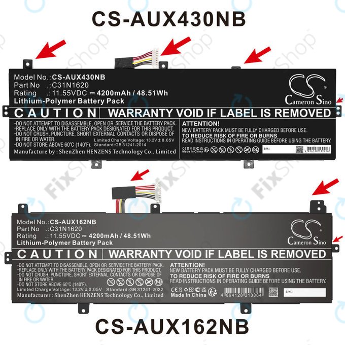 Bateria do Asus BX430, Expertbook B5440fa, P5240ua-1a, 4200mAh, Li-Pol, 11.55V, C31N1620, HQ