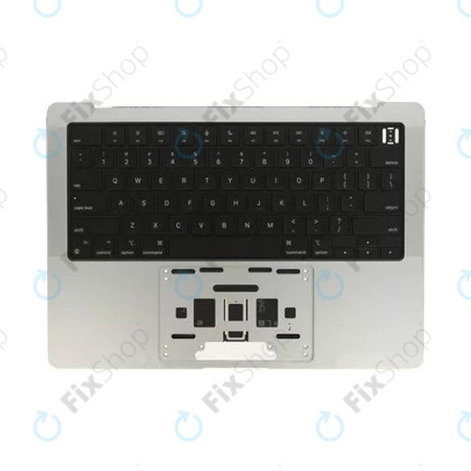 Górna rama klawiatury do MacBook Pro 14", A2442 (2021), A2779 (2023), z klawiaturą US i baterią, Silver, 661-32211, Genuine Apple