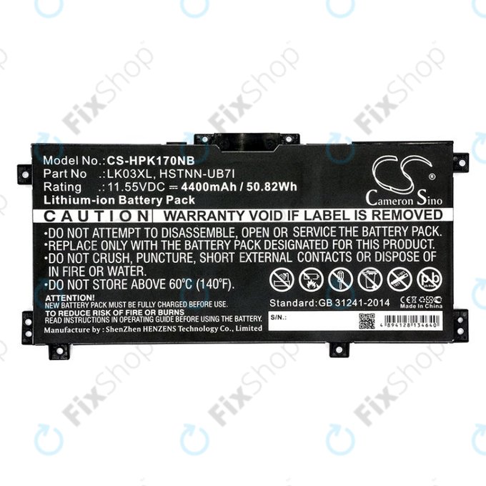 Bateria do HP Pavilion X360 15-CR0001NM, 4400mAh, Li-Ion, 11.55V, LK03XL, HQ