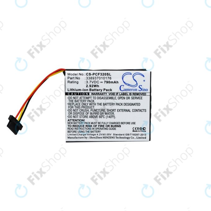 Bateria do Pioneer AVIC-F320BT, 790mAh, Li-Ion, 3.7V, 338937010176, HQ