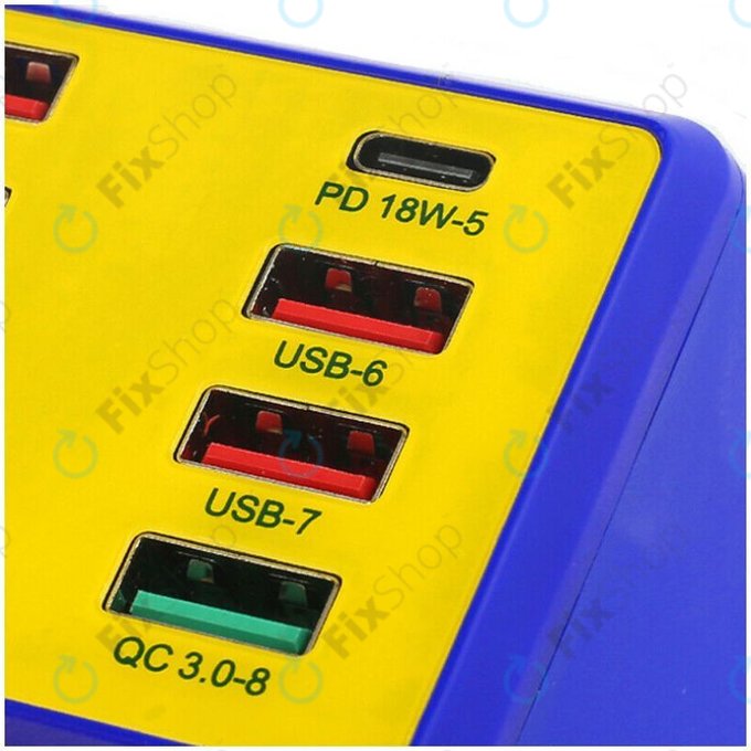 Stacja ladujaca USB z USB-C, USB 3.0 & Ladowarka bezprzewodowa Mechanic iCharge 8 Pro
